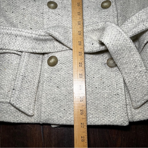 Lauren Ralph Lauren double-breasted coat with a faux-fur collar SZ L - Picture 7 of 9